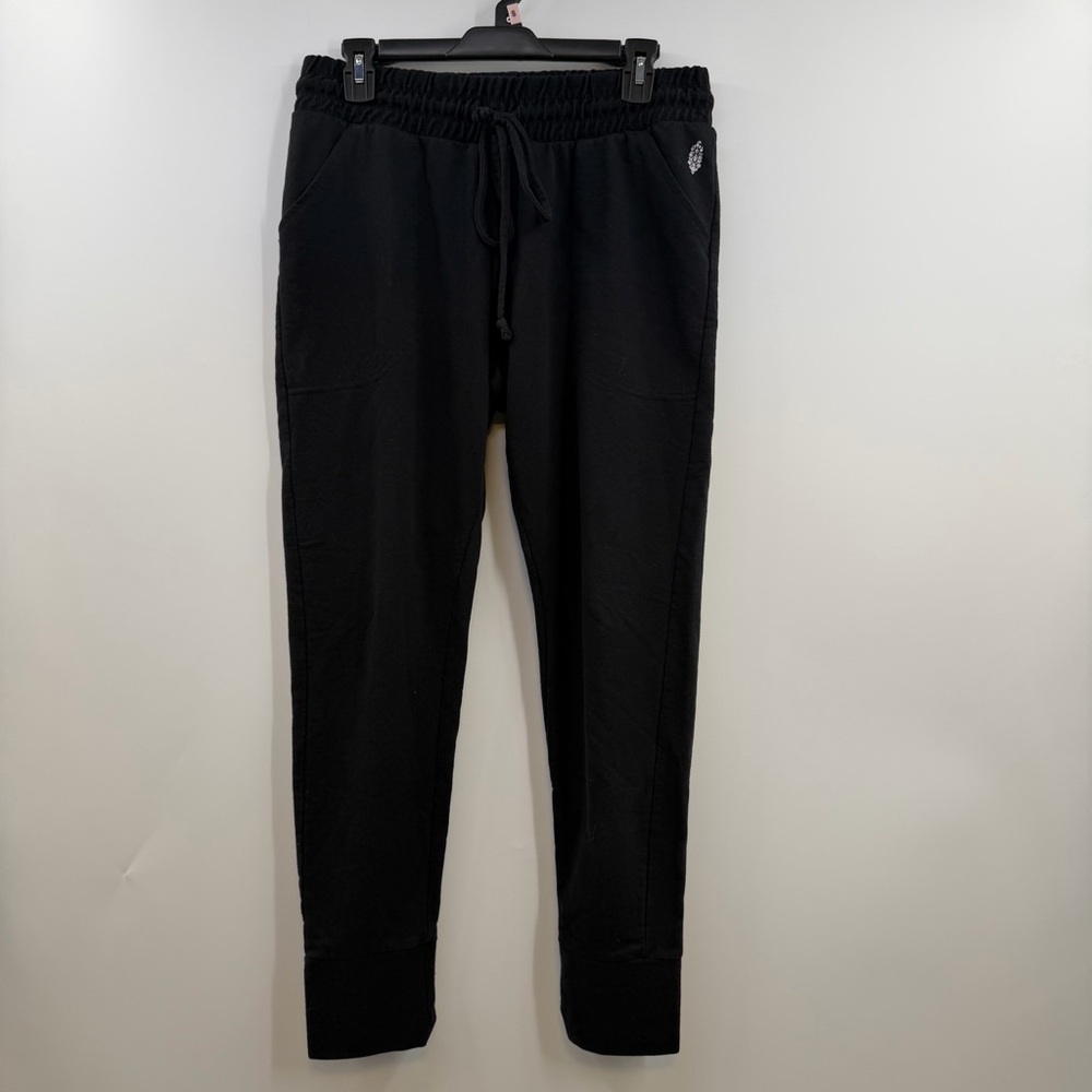 Free People Movement Sunny Skinny Joggers Black Womens Large Athleisure